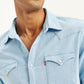 Men's Solid Slim Fit Denim Shirt