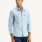 Men's Solid Slim Fit Denim Shirt