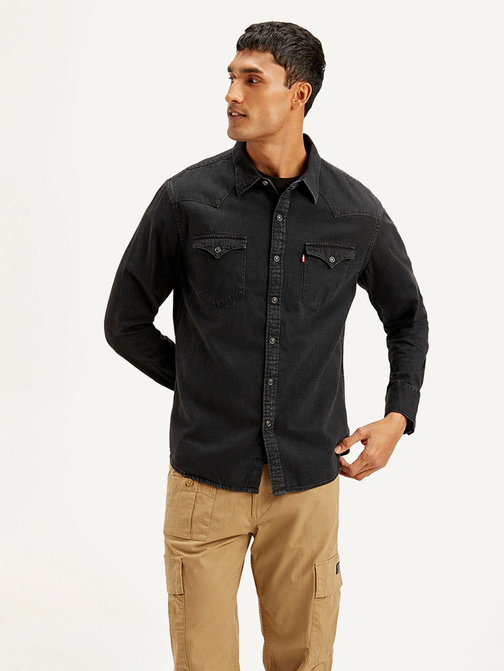 Men's Solid Slim Fit Shirt - Styleshot View