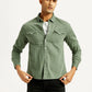 Men's Solid Overdyed Slim Fit Shirt - Styleshot View