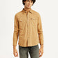 Men's Solid Overdyed Slim Fit Shirt - Front View