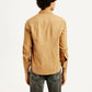 Men's Solid Overdyed Slim Fit Shirt - Back View