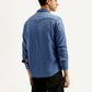 Men's Solid Slim Fit Denim Shirt - Back View