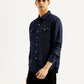 Men's Solid Slim Fit Denim Shirt - Side View