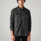 Men's Solid Slim Fit Denim Shirt - Front View