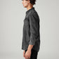 Men's Solid Slim Fit Denim Shirt - Side View