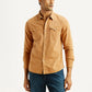 Men's Solid Tan Slim Fit Shirt - Styleshot View