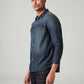 Men's Solid Slim Fit Denim Shirt - Side View