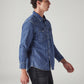 Men's Solid Slim Fit Denim Shirt - Side View