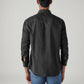 Men's Solid Slim Fit Denim Shirt - Back View