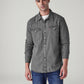 Men's Solid Slim Fit Denim Shirt - Front View