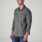 Men's Solid Slim Fit Denim Shirt - Side View