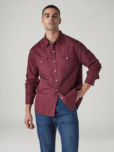 levi's Men's Solid Slim Fit Overdyed Denim Shirt-picture-38