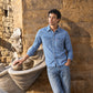 Men's Solid Regular Fit Denim Shirt - 176210391 View