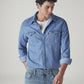 Men's Solid Regular Fit Denim Shirt - Styleshot View