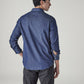 Men's Solid Regular Fit Denim Shirt - Back View