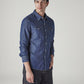 Men's Solid Regular Fit Denim Shirt - Side View