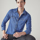 Men's Solid Regular Fit Denim Shirt - Styleshot View