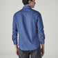 Men's Solid Regular Fit Denim Shirt - Back View