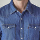 Men's Solid Regular Fit Denim Shirt - 20 View