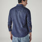 Men's Solid Regular Fit Denim Shirt - Back View