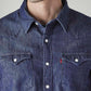 Men's Solid Regular Fit Denim Shirt - Detail View