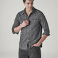 Men's Solid Regular Fit Denim Shirt - Styleshot View