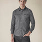 Men's Solid Regular Fit Denim Shirt - 79aeb5e3-9b68-490b-8099-e6504bfa14b8 View
