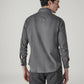 Men's Solid Regular Fit Denim Shirt - Back View