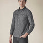 Men's Solid Regular Fit Denim Shirt - 45543747-2bab-4530-834c-ceb340bd15ff View