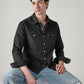 Men's Solid Regular Fit Denim Shirt - Styleshot View