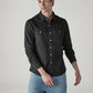 Men's Solid Regular Fit Denim Shirt - Front View