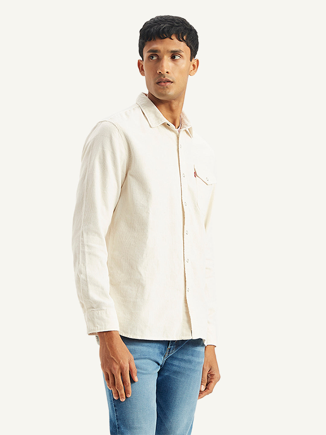 Men's Solid Regular Fit Denim Shirt