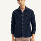 Men's Checkered Spread Collar Denim Shirt