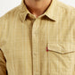 Men's Checkered Slim Fit Corduroy Shirt - Detail View