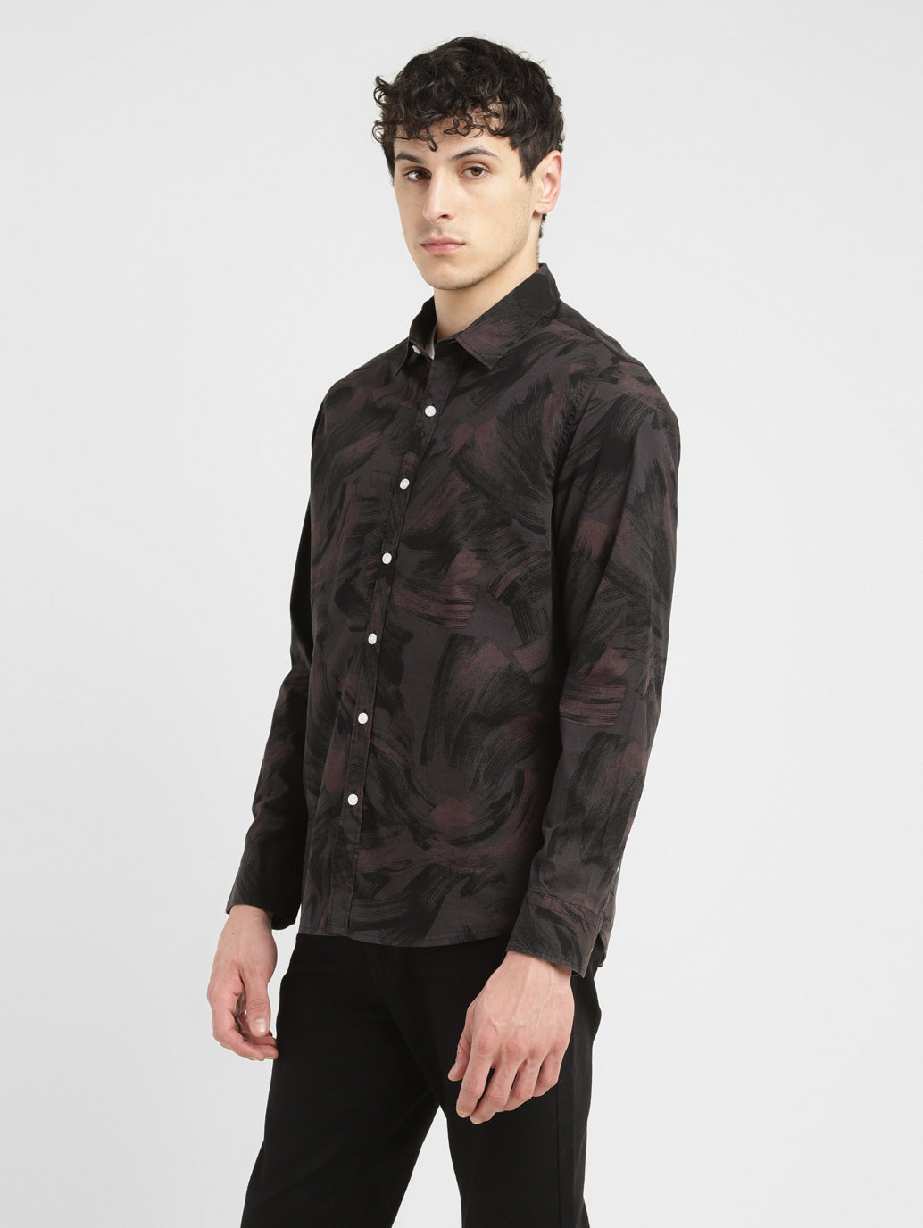 Men's Abstract Slim Fit Shirt