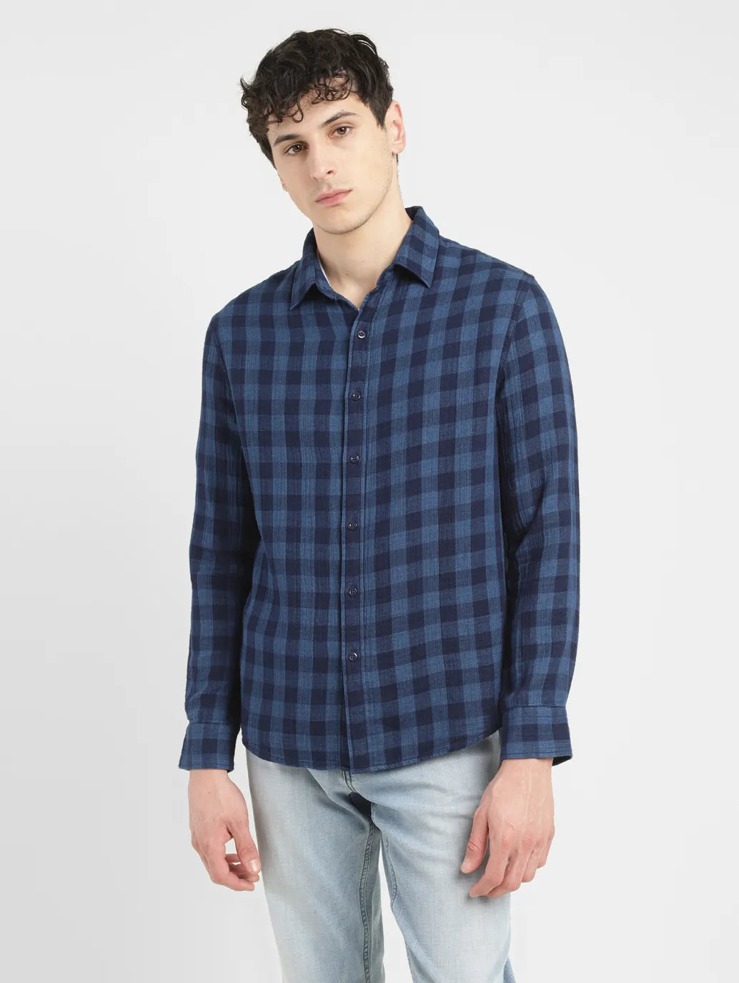Men's Checkered Slim Fit  Shirt