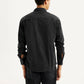 Men's Solid Charcoal Grey Slim Fit Shirt - Back View