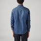 Men's Solid Slim Fit Denim Shirt - Back View