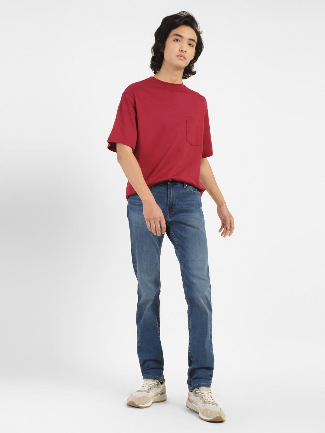 Men's 511 Blue Slim Fit Mid Rise Jeans