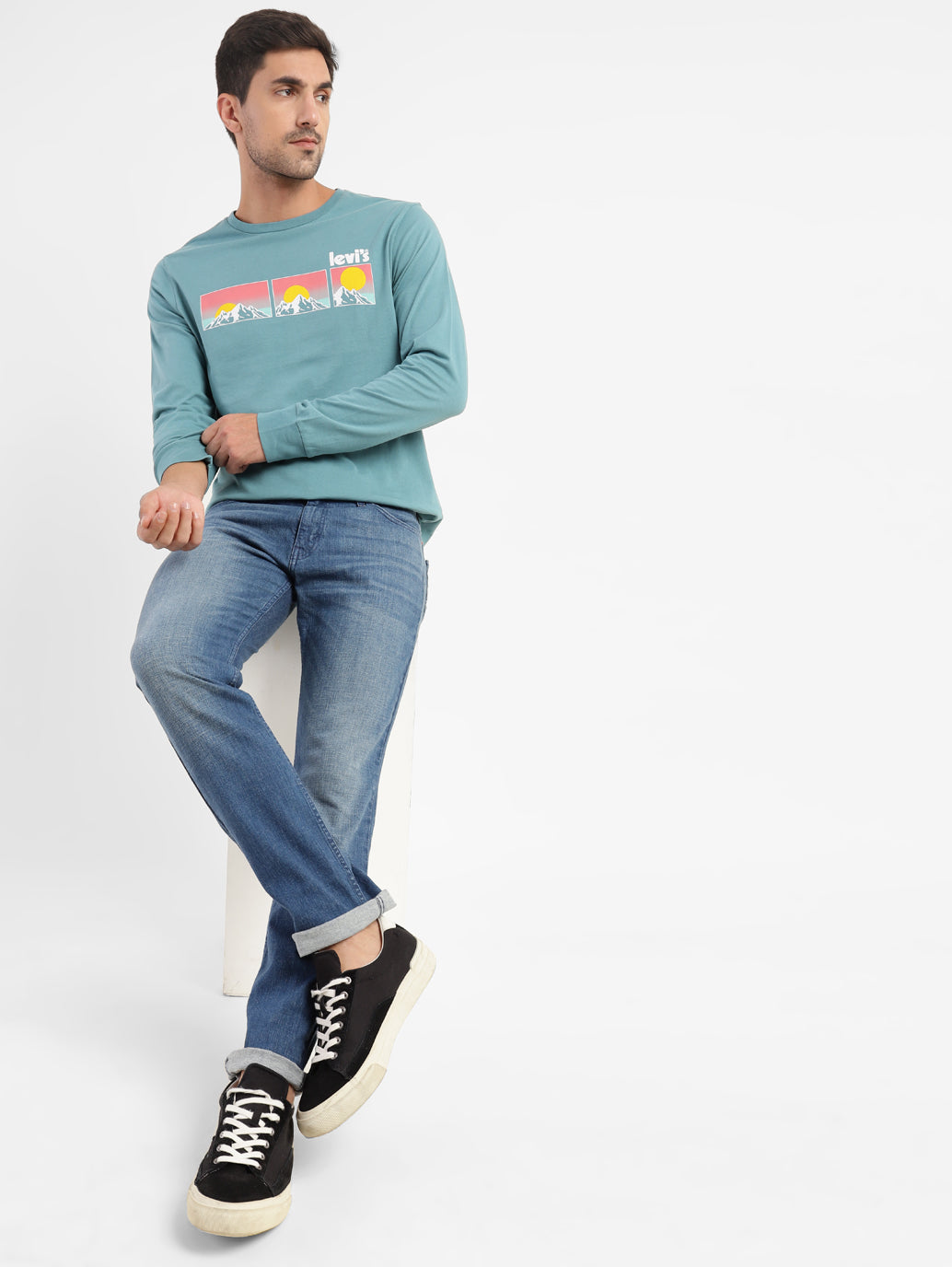 Men's 511 Blue Slim Fit Mid Rise Jeans