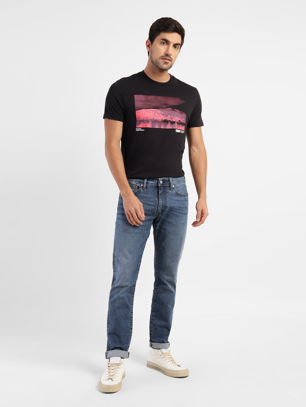 Men's 511 Blue Slim Fit Mid Rise Jeans