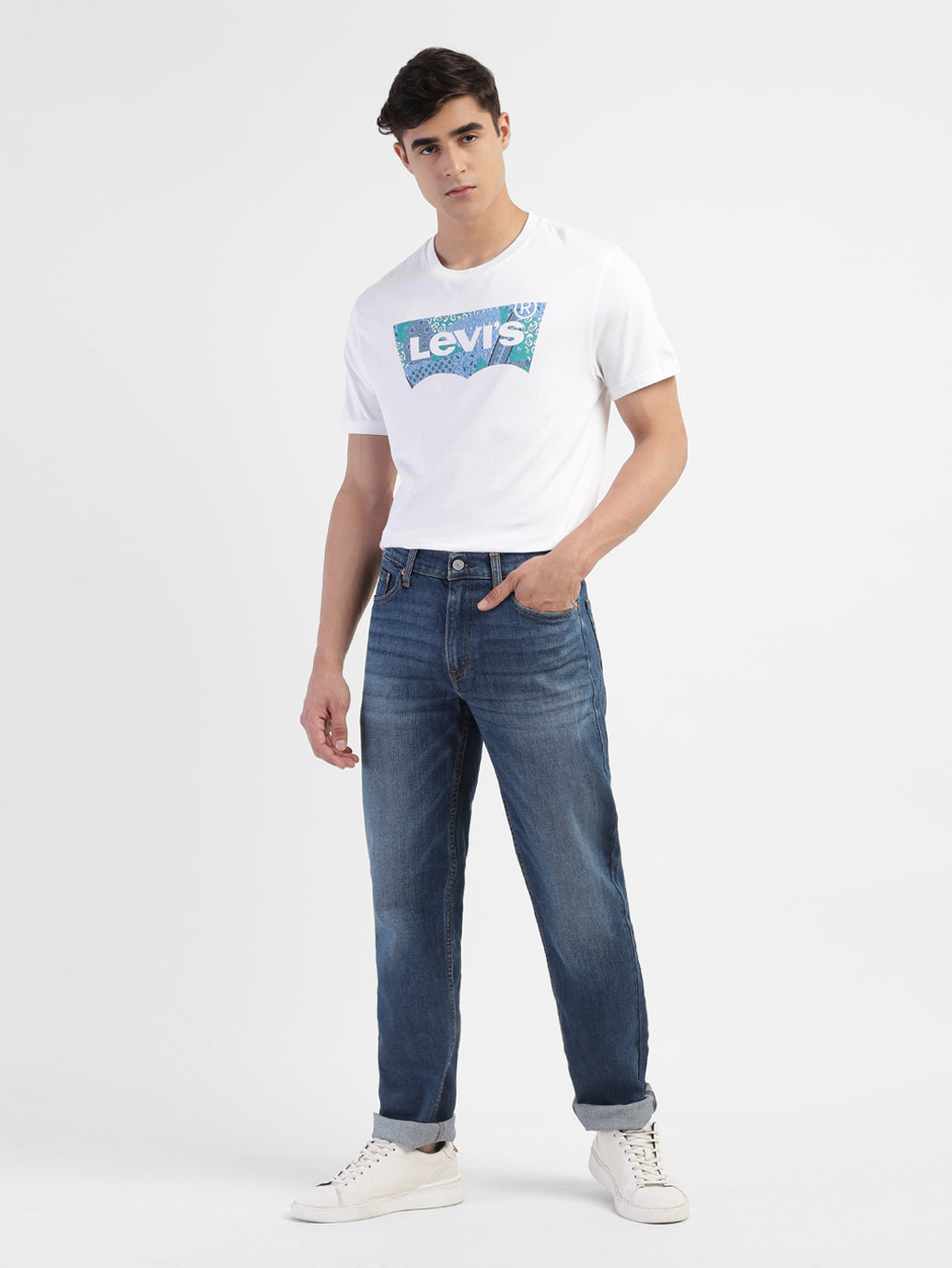 Men's 511 Blue Slim Fit Mid Rise Jeans