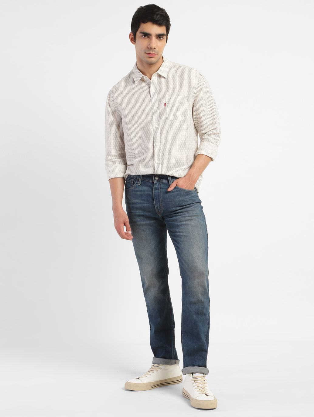 Men's 511 Blue Slim Fit Mid Rise Jeans