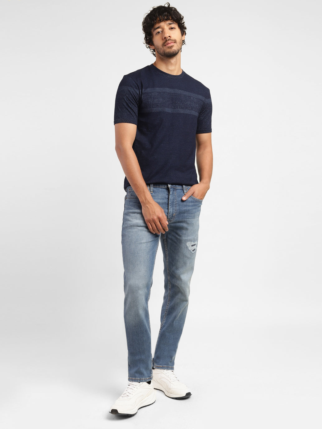 Men's 511 Blue Slim Fit Mid Rise Jeans