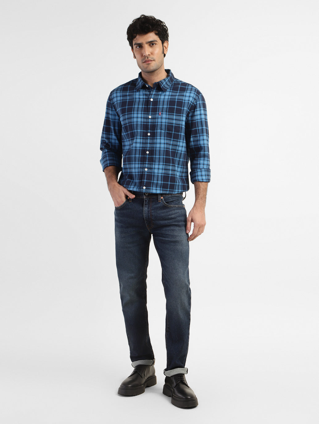 Men's 511 Blue Slim Fit Mid Rise Jeans
