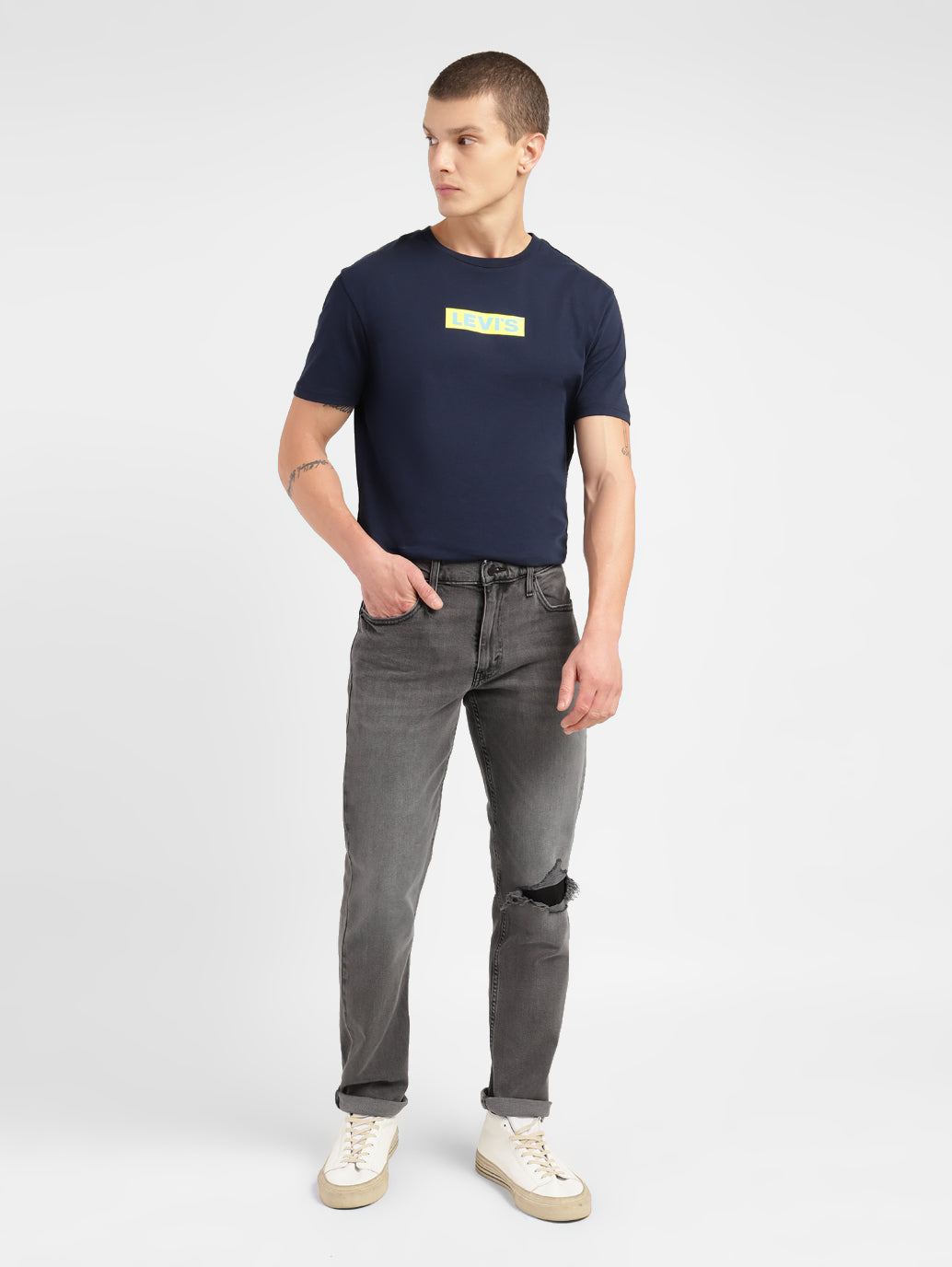 Men's 511 Grey Slim Fit Mid Rise Jeans