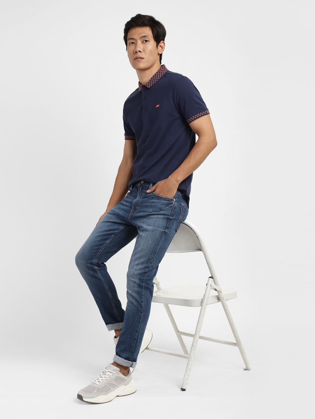 Men's 511 Blue Slim Fit Mid Rise Jeans