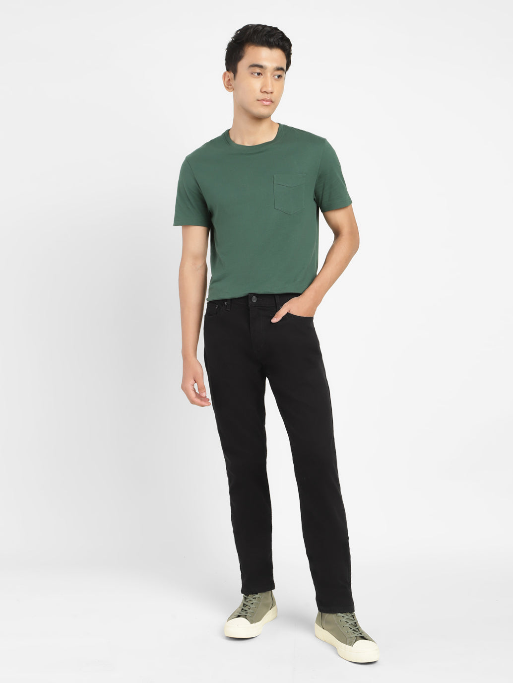 Men's 511 Black Slim Fit Mid Rise Jeans