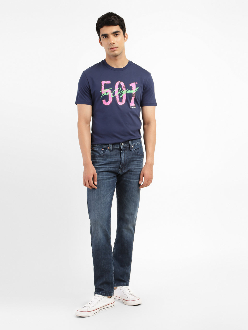 Men's 511 Blue Slim Fit Mid Rise Jeans
